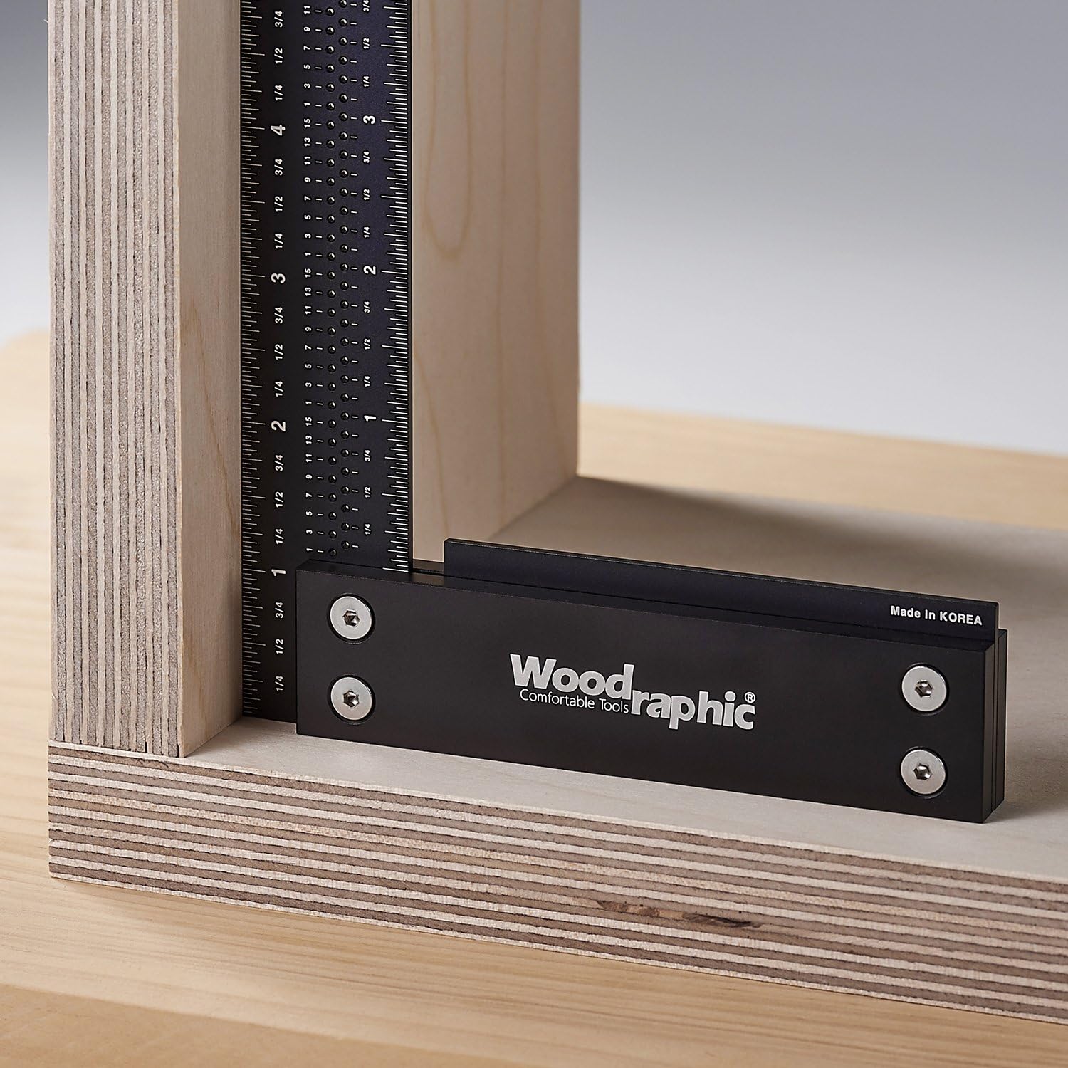12-inch Precision Square Ruler for Woodworking Marking and Measuring R781715