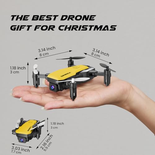 Mini Drone with Camera 720P HD FPV, Foldable RC Quadcopter with 2 Batteries C2480