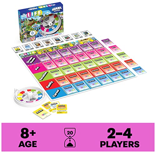 Giant Edition Family Board Game with Oversized Gameboard Cards Spinner U7841