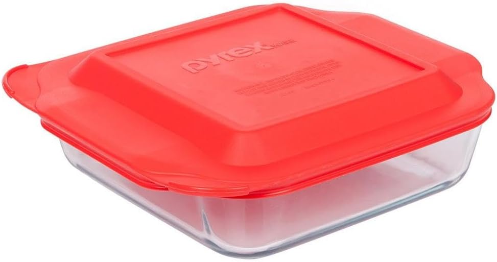 8 Inch Square Baking Dish, Red H8174