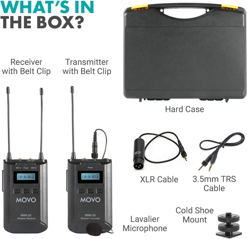 Wireless Lavalier Microphone System for DSLR Cameras G83024