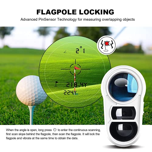 Golf Rangefinder with Slope and Pin Lock Vibration, Rechargeable Battery Q376687