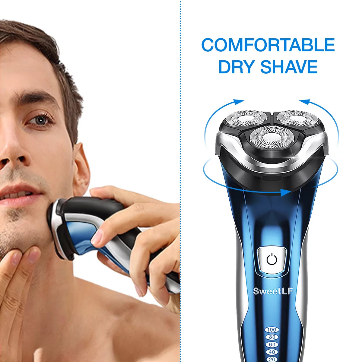 Electric Razor for Men, IPX7 Waterproof Wet and Dry Shaver with Beard Trimmer A275