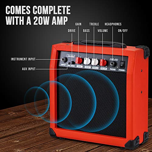 3/4 Size Electric Guitar Kit for Kids with Amp and Accessories V60944