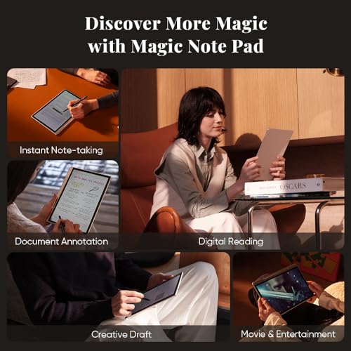 Color Digital Notebook 10.95'' Paper Note Taking Tablet with 16384 Pressure Levels and Magnetic Folio P5818