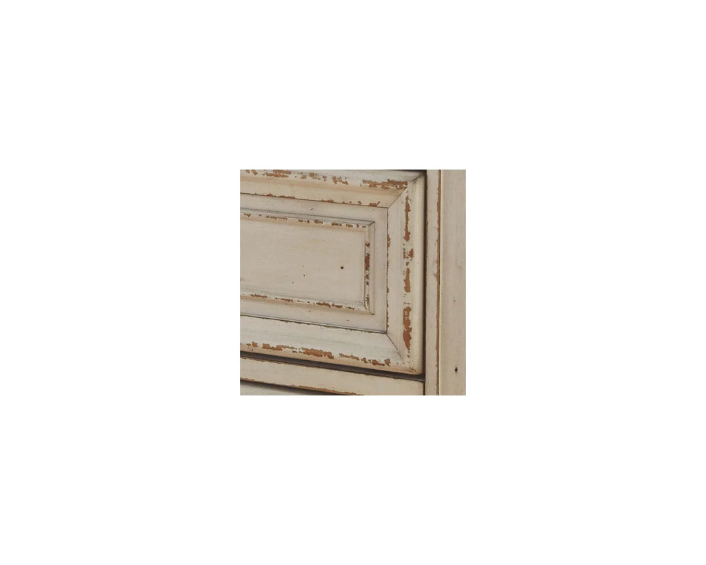 3 Drawer Vanity with Mirror and Stool, Two-tone V302614