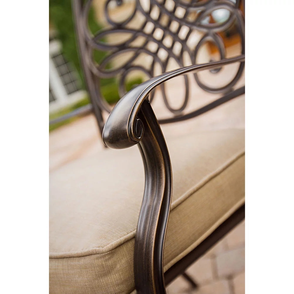 3-Piece Bistro Set with Glass-Top Table Q411