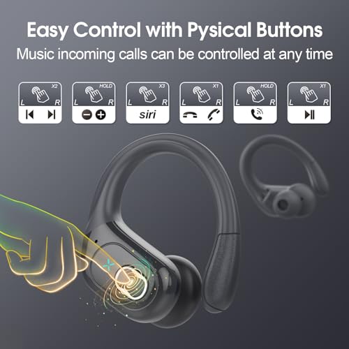 Wireless Earbuds Bluetooth 5.4 with Earhooks, IPX7 Waterproof P475856