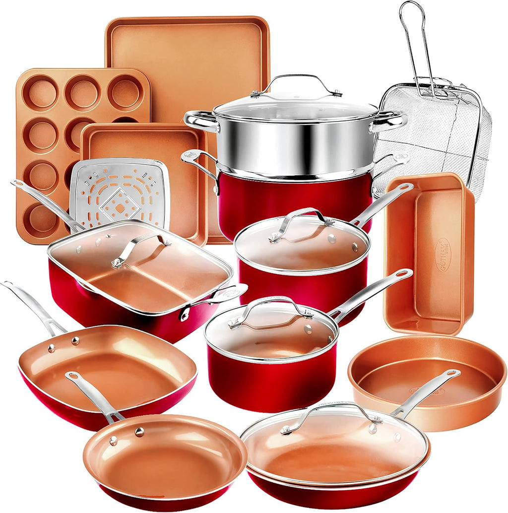 Nonstick Pots and Pans Set with Bakeware and Stock Pot M10271