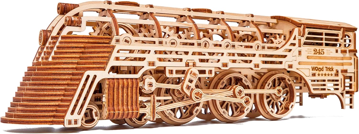 3D Wooden Puzzle Train Model Kit for Adults and Kids V355