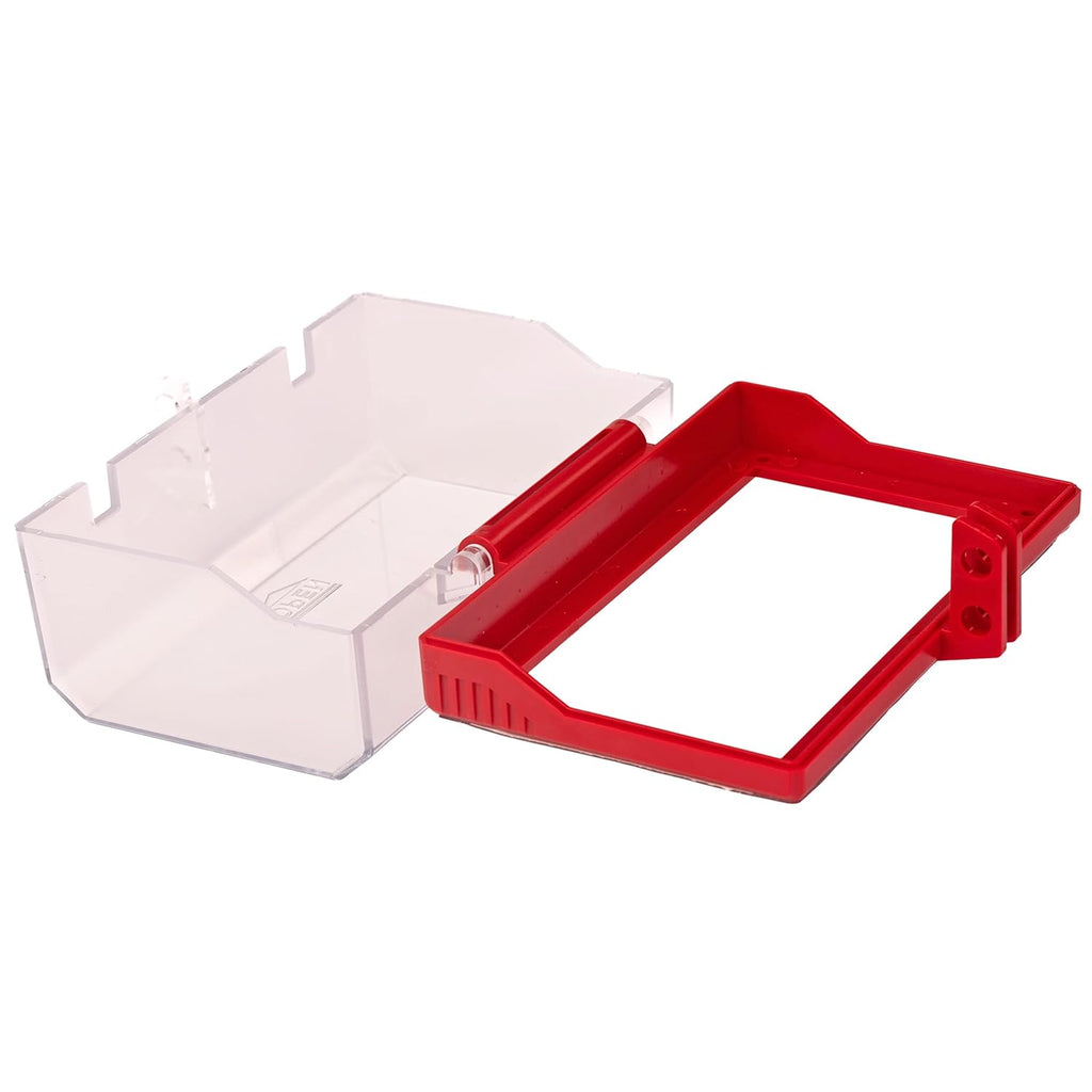 Emergency Stop Button Lockout, Rectangular, Transparent Cover, Pack of 2 F21861