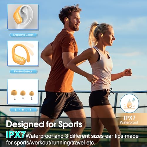 Wireless Earbuds Bluetooth 5.4 with Earhooks, IPX7 Waterproof P475856