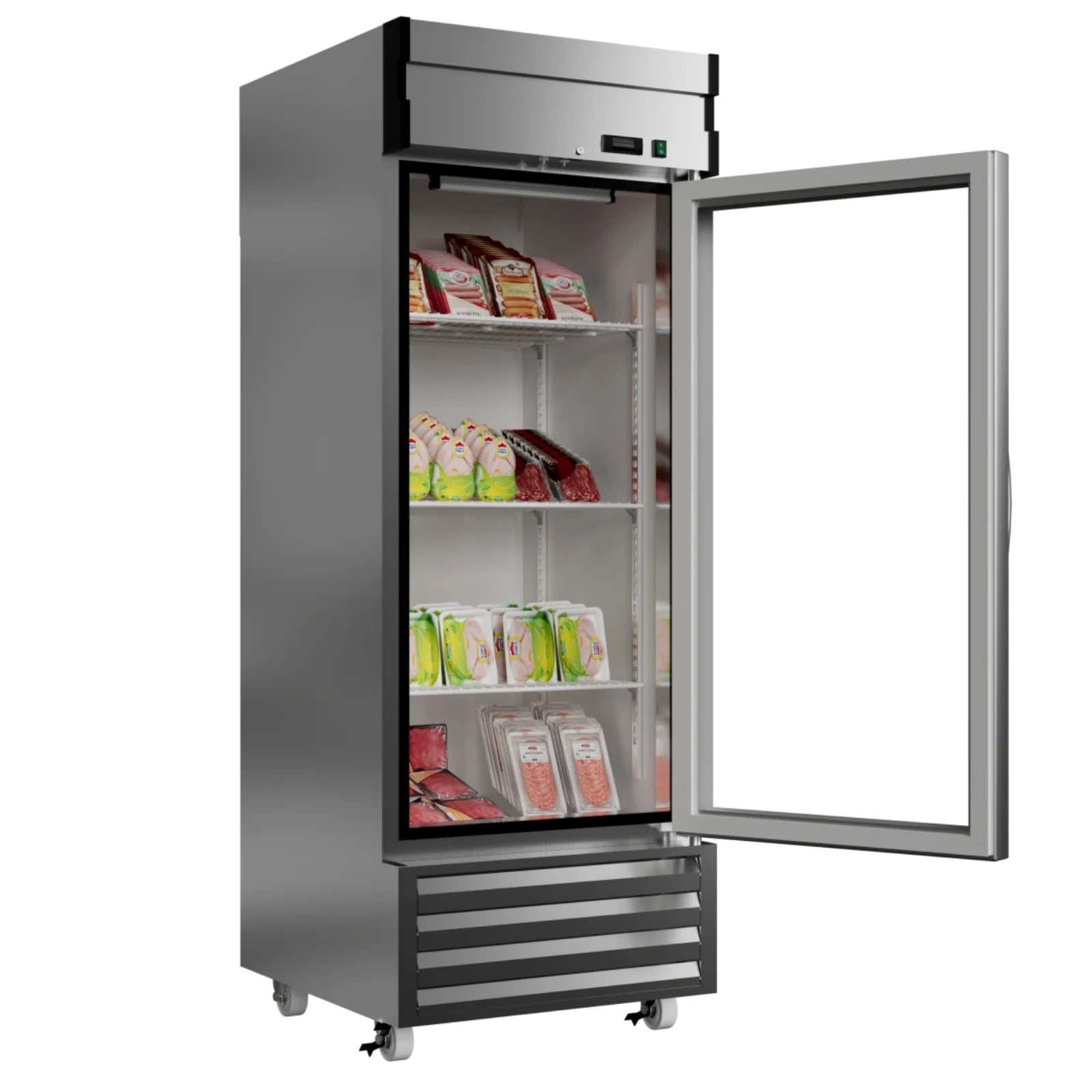 27" Single Door Glass Refrigerator M9700