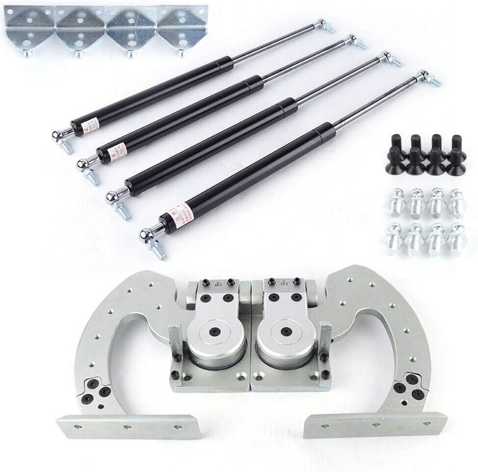 Universal Lambo Door Bolt Kit Bolt On Vertical Doors Hinge Kit Adjustable 90 Degree Door Bolt Kit Fit for Most Cars Vertical Lambo Door Conversion Kit