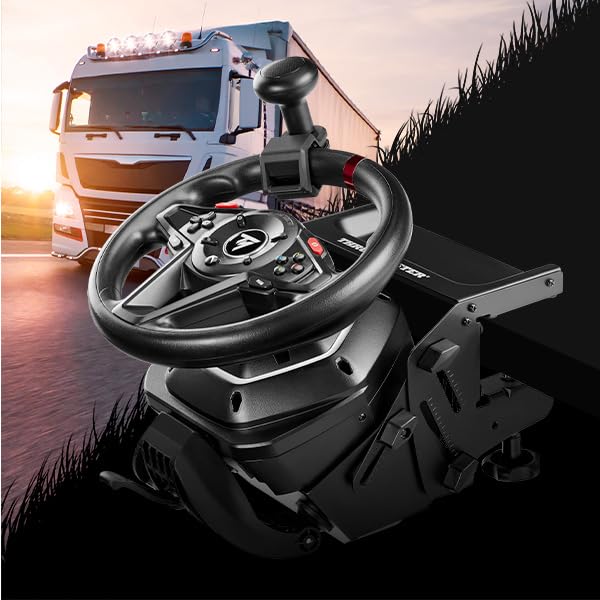 SimTask Steering Kit with Adjustable Clamp and Spinner Knob for Truck and Farm Simulation Gaming J334