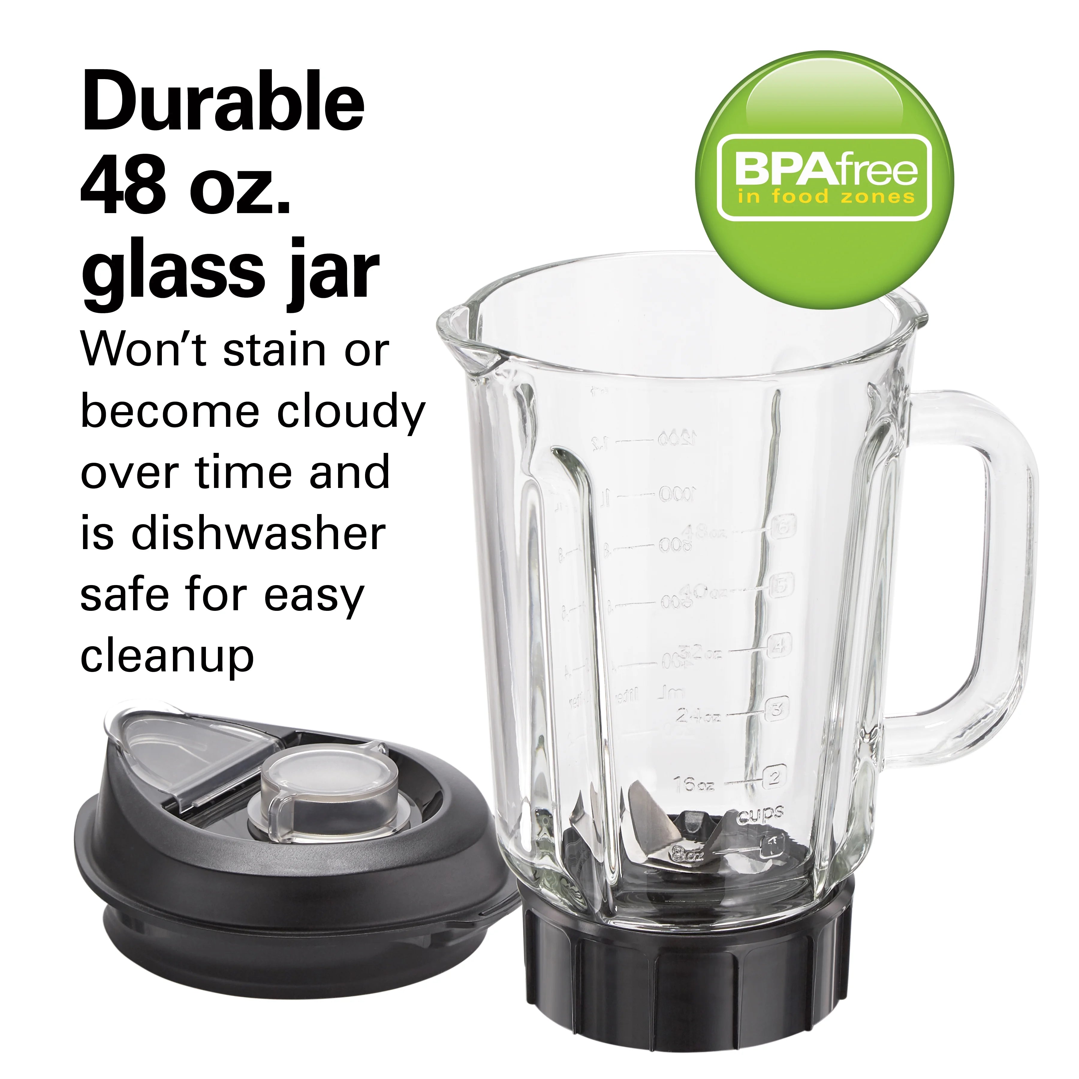 Professional-Performance Blender for Shakes and Smoothies, 48oz Glass Jar, 1680 Watts E18847