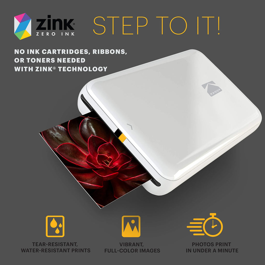 Instant Photo Printer Go Bundle (White) for iOS & Android O480