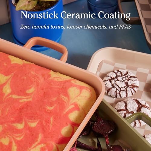Nonstick Ceramic Griddle Pan with Ergonomic Handles, Oven Safe to 450°F M949382