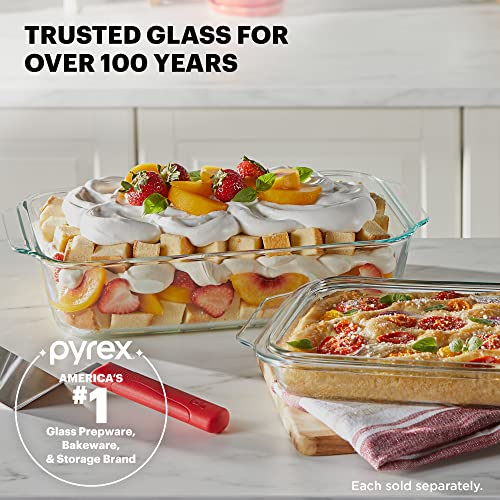 Deep Glass Baking Dish with Plastic Lid, 8x8 V430479
