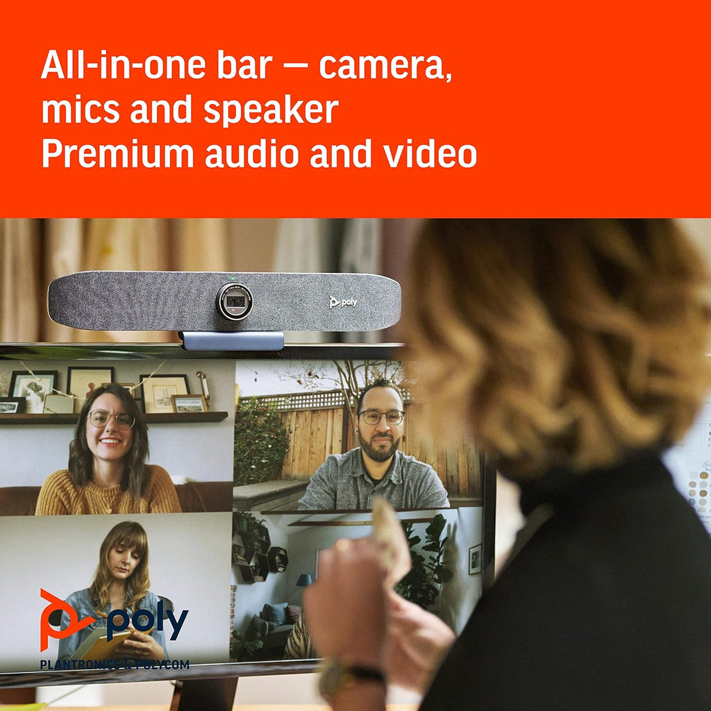 Personal Video Bar with 4K Webcam, Mics and Speaker for Home Office J83156