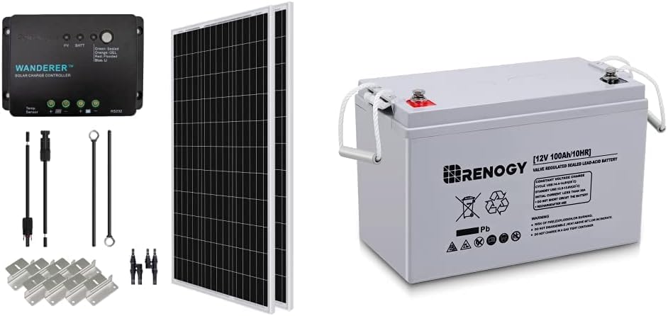 200 Watt 12 Volt Monocrystalline Solar Panel Starter Kit with 30A PWM Charge Controller U66404