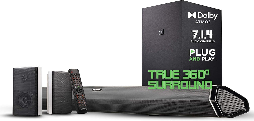 7.1.4 Channel 600W Soundbar with Wireless Subwoofer and Rear Speakers Y8656