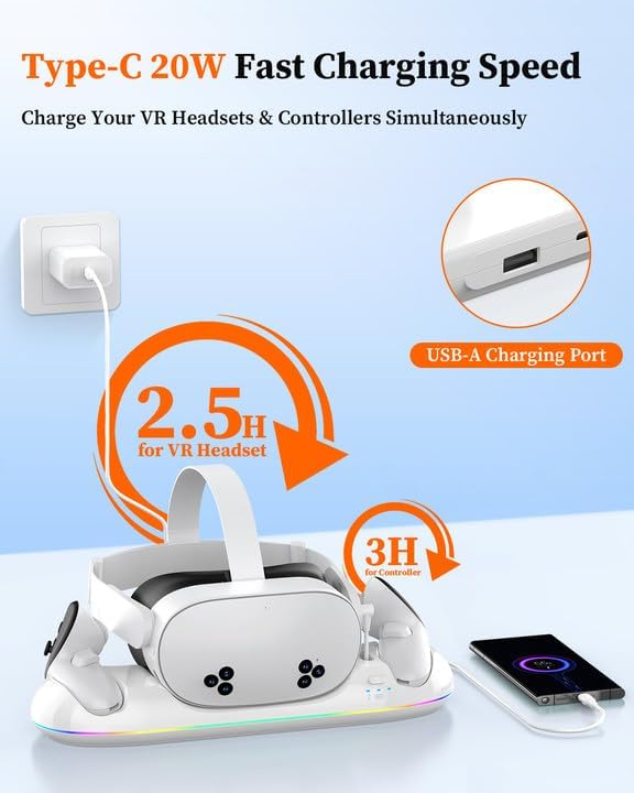 Magnetic Charging Station for VR Headset & Controllers W5878