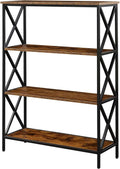 Ergode Tucson 4 Tier Bookcase - Stylish & Functional Home Storage Solution with Open Shelves - Multiple Colors Available