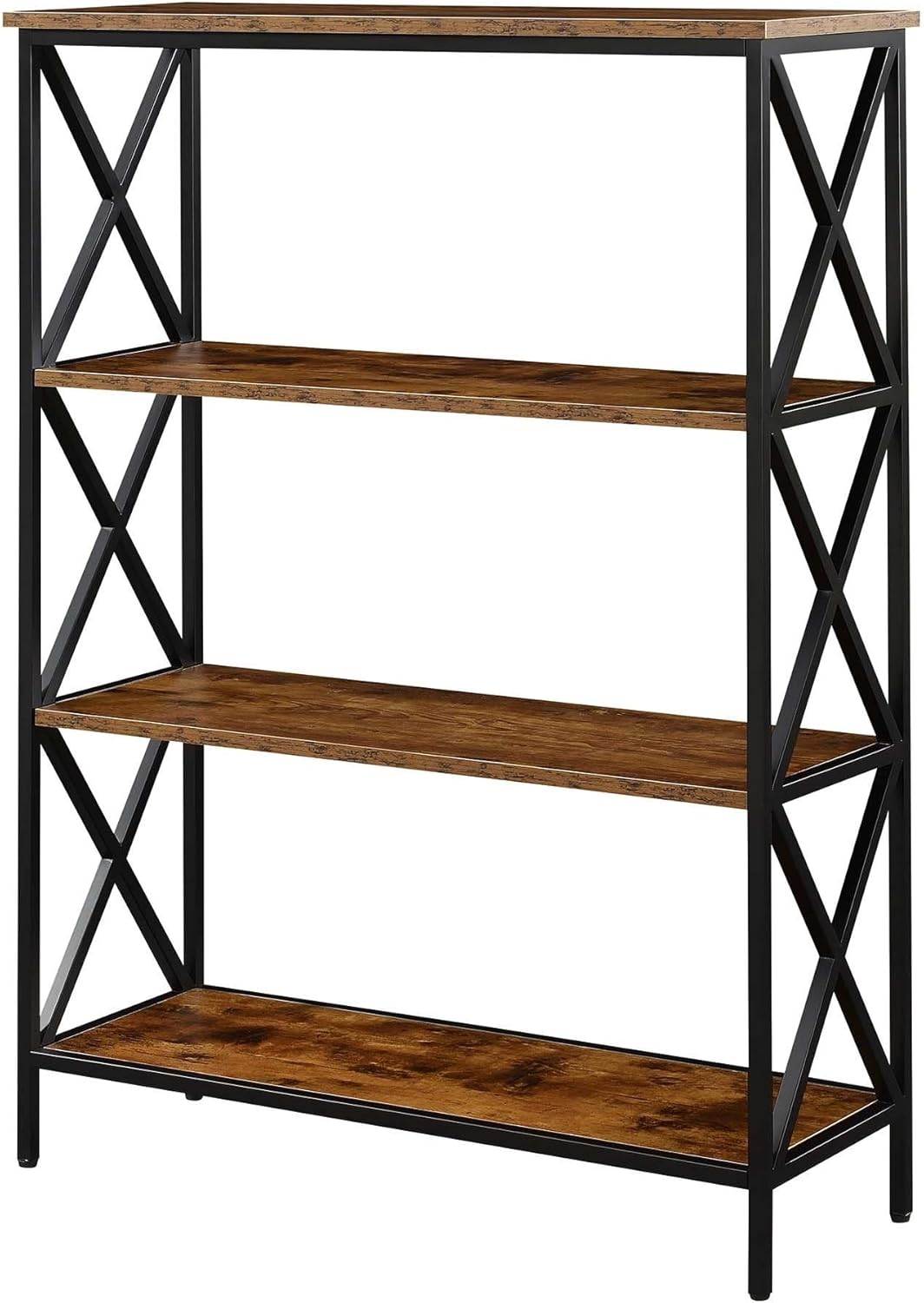 Ergode Tucson 4 Tier Bookcase - Stylish & Functional Home Storage Solution with Open Shelves - Multiple Colors Available