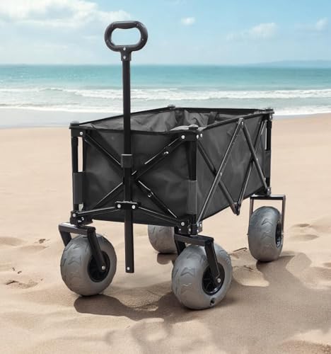 All Terrain Steel Frame Beach Wagon with 9" Pneumatic Tires, Collapsible M2474