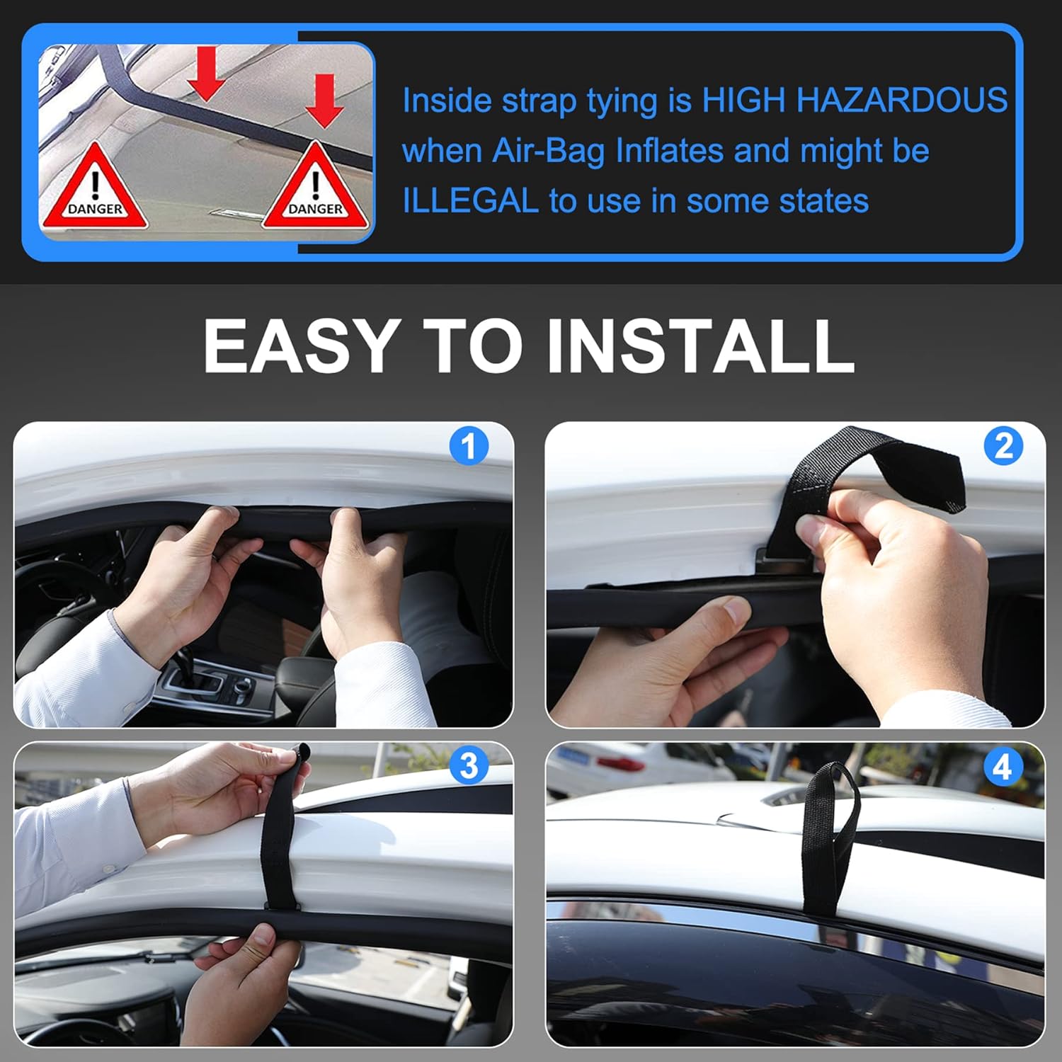 Rooftop Cargo Carrier Bag 21 Cubic Feet, Waterproof Soft-Shell Roof Rack with Anti-Slip Mat M640