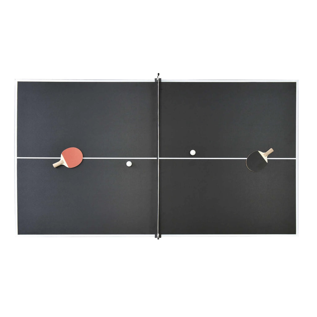 7-ft Pool Table Combo Set with Benches, Rustic Gray G46451
