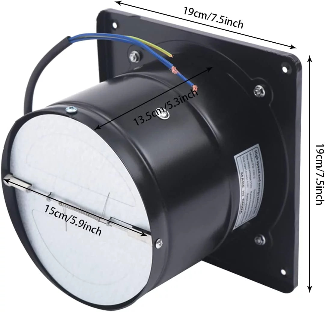 Metal Axial Exhaust Fan Wall Mounted Kitchen Ventilation I884