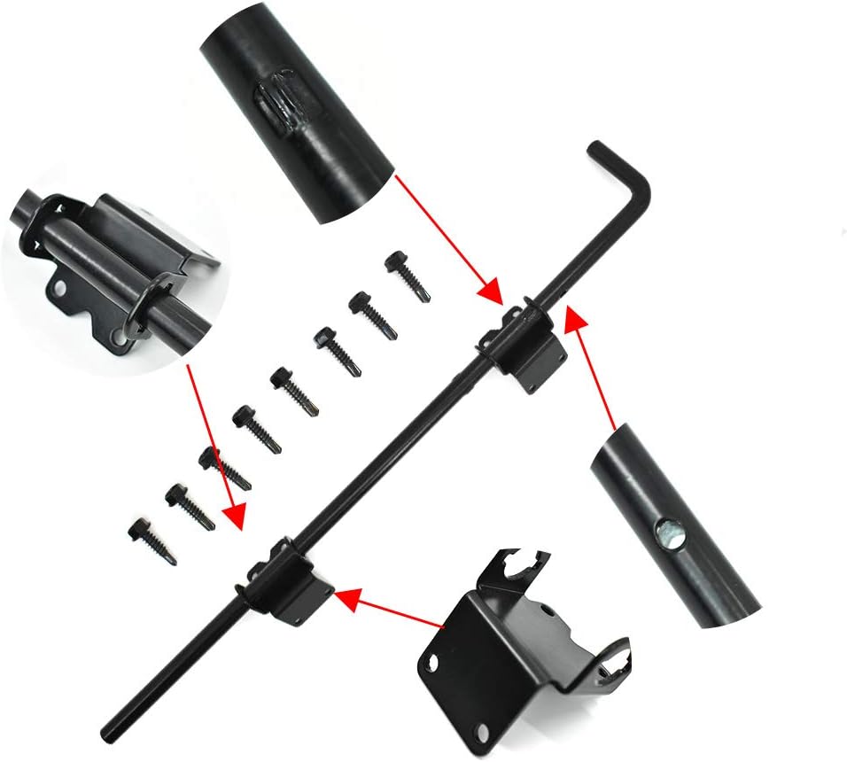 Heavy Duty Gate Drop Rod 36 inch Steel Black Finish - 2 Pack P1390