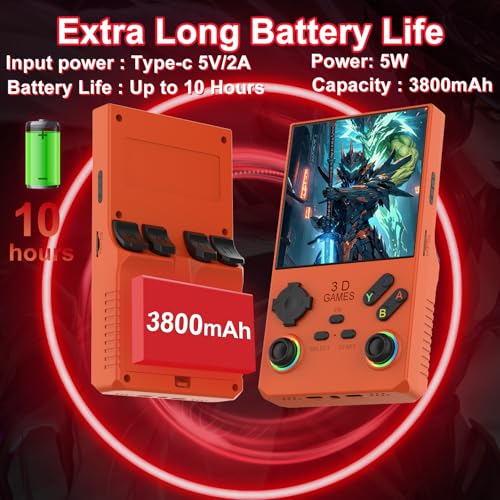 Handheld Game Console 4.0 Inch IPS Screen Retro Portable Arcade Y95927