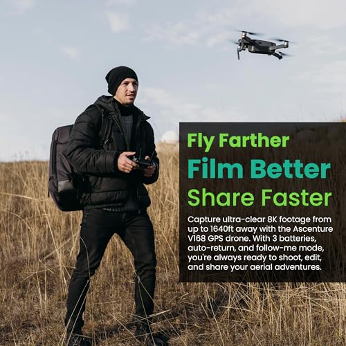 8K Camera Drone for Adults with GPS, Brushless Motors, 3 Batteries Z564073