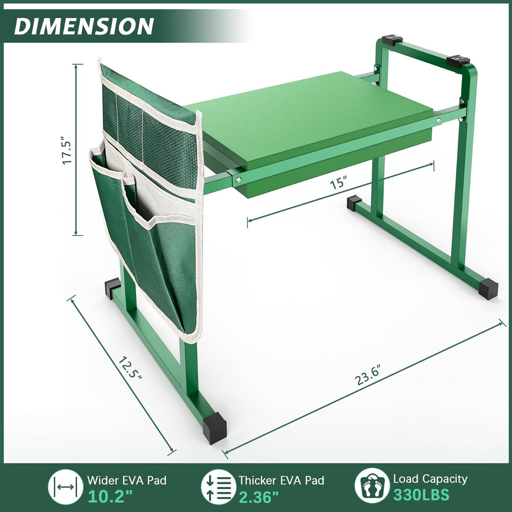 Garden Kneeler and Seat with Handle, Heavy Duty Gardening Stool W895