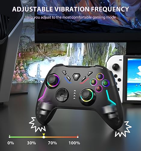 Wireless PC Gaming Controller for Windows, Switch and Steam Deck with LED Light C20347