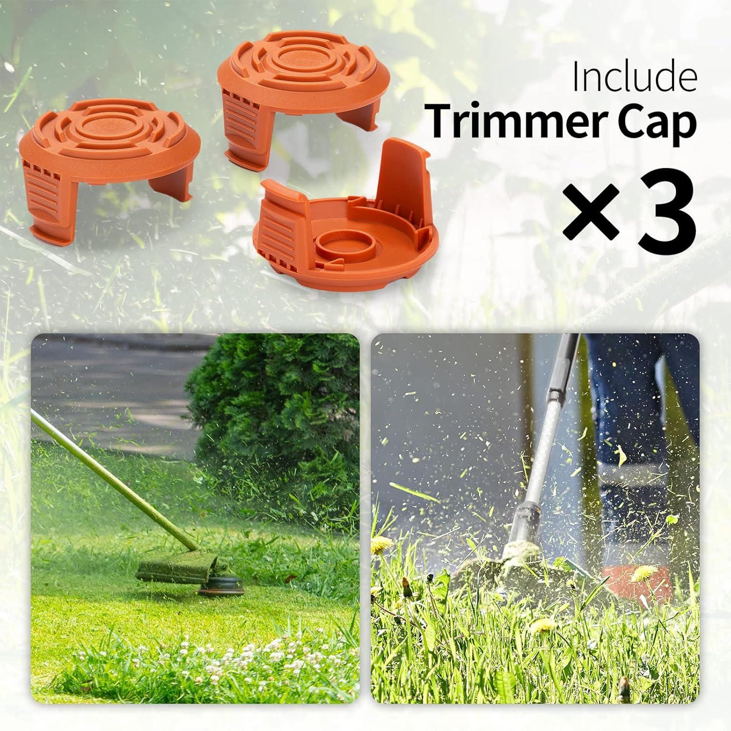 Trimmer Replacement Spool Cap Covers (3 Pack) A523