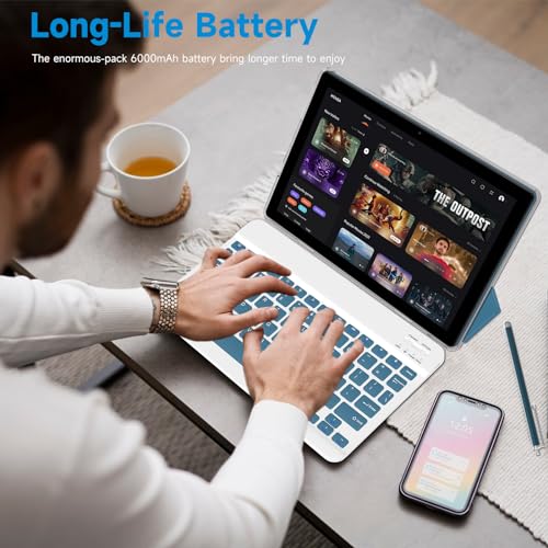 10 Inch Android 14 Tablet with Keyboard, 8GB RAM, 64GB Storage H38978
