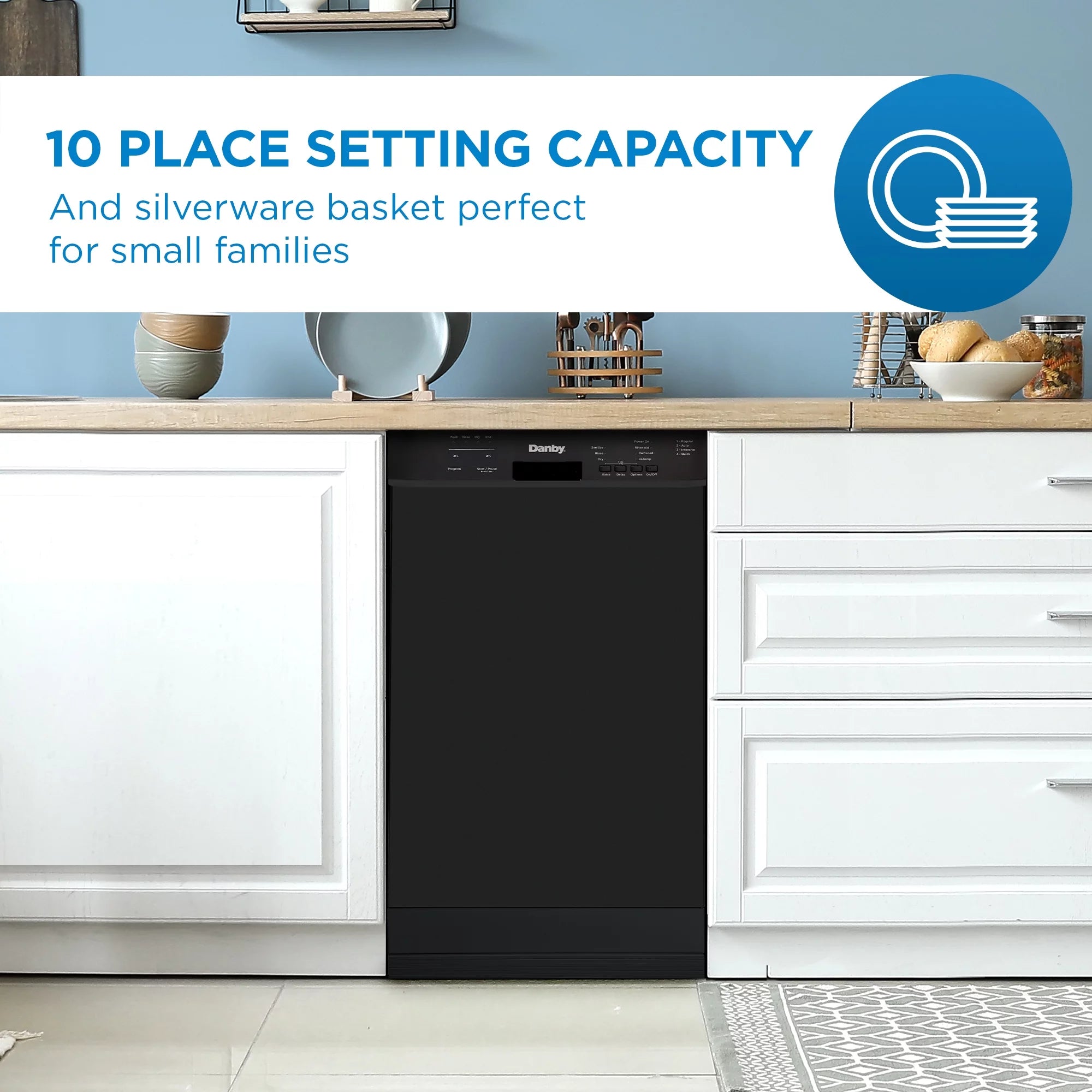 18" Built-in Dishwasher in Black Y3012