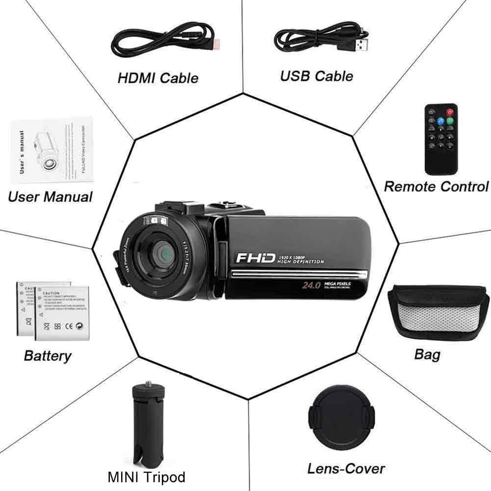 Digital Vlogging Camera FHD 1080P with Touch Screen and Tripod G330