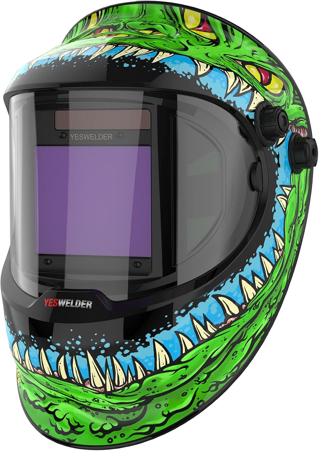 Solar Powered Auto Darkening Welding Helmet with Side View, 4 Arc Sensor Y86470