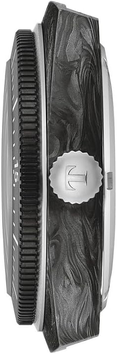 Unisex Automatic Watch with Forged Carbon Case and Rubber Strap G964727