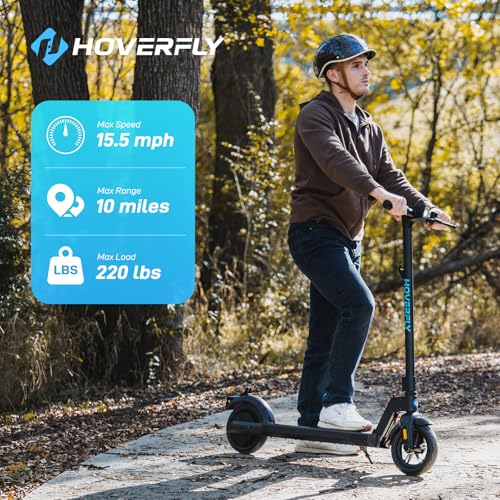 Electric Scooter for Adults, 8.5" Solid Tire, 10 Mile Range, 15.5Mph, 250W Motor, Foldable Commuting X52077