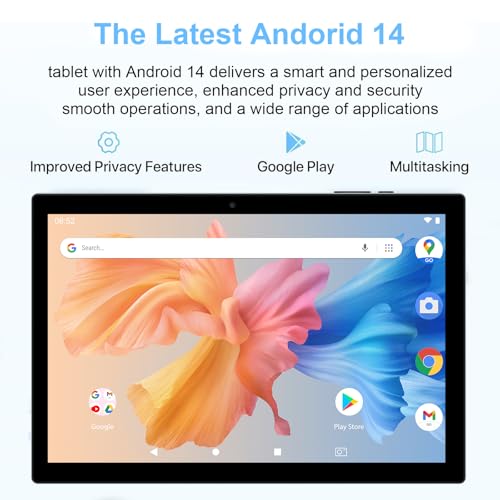 10 Inch Android 14 Tablet with Keyboard, 8GB RAM, 64GB Storage H38978