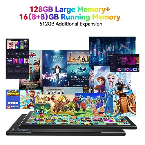 Android 13 Tablet, 10.1 inch, 128GB, 8000mAh Battery, Keyboard Included Z101267