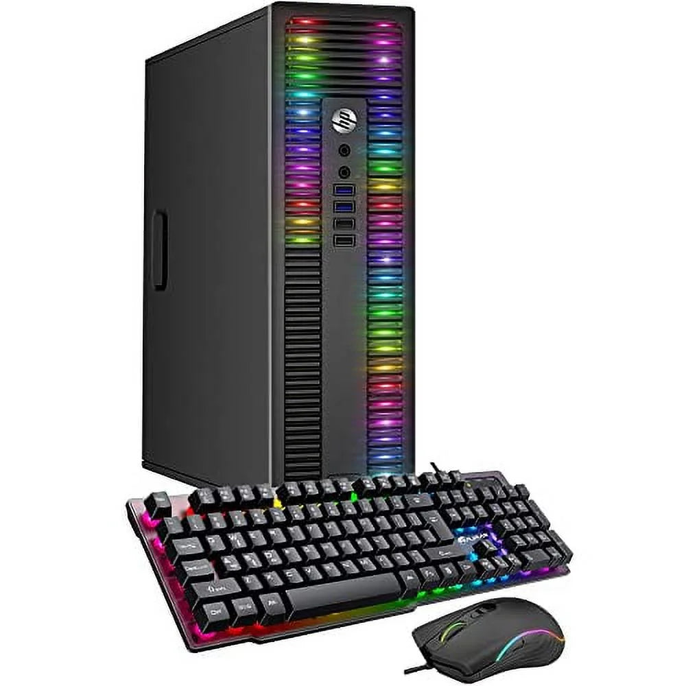 Custom Built RGB PC with 24 Inch Monitor, Intel Core i5, 16GB RAM, 512GB SSD, Windows 10 Pro J2674