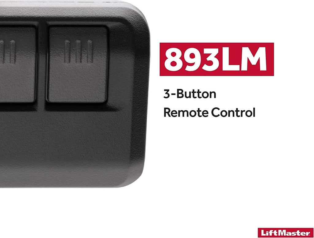 LiftMaster 893LM 3-Button Garage Door Opener Remote Control, Dark Gray