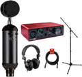 Blue Blackout Spark SL XLR Condenser Microphone with Focusrite Scarlett Solo Audio Inteface (3rd gen), Headphone, Mic Stand & XLR Cable Bundle